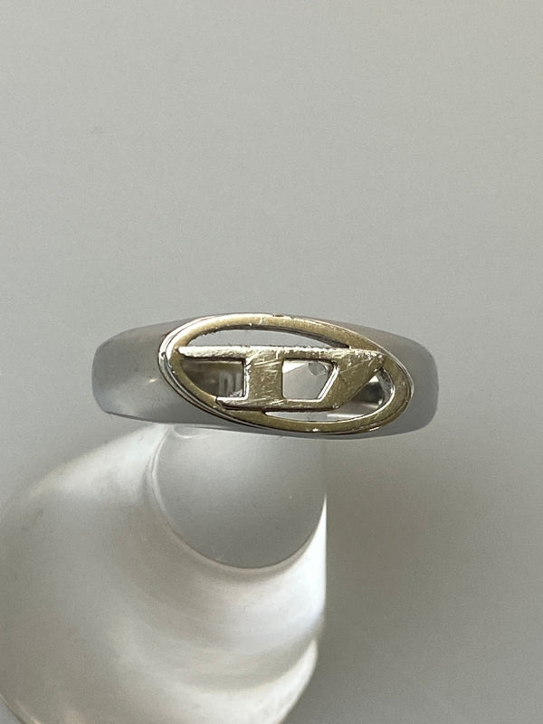 【中古品】【メンズ】 DIESEL ディーゼル D LOGO RING リング 指輪 アクセサリー 193-260729-AS-42-min カラー：シルバー 万代Net店