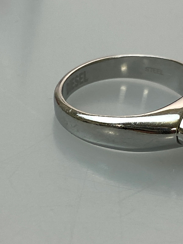 【中古品】【メンズ】 DIESEL ディーゼル D LOGO RING リング 指輪 アクセサリー 193-260729-AS-42-min カラー：シルバー 万代Net店