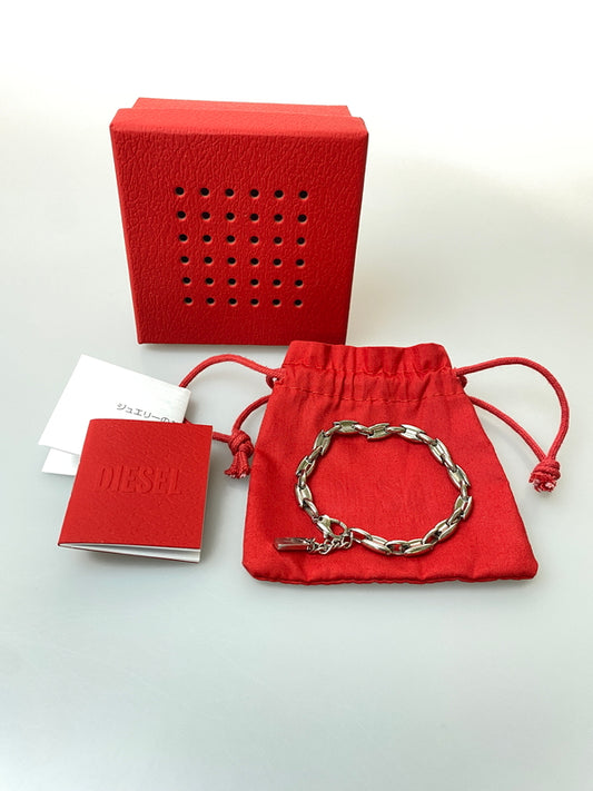 【中古品】【メンズ】 DIESEL ディーゼル チェーンブレスレット アクセサリー 193-260729-AS-41-min カラー：シルバー 万代Net店