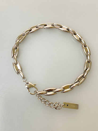 【中古品】【メンズ】 DIESEL ディーゼル チェーンブレスレット アクセサリー 193-260729-AS-41-min カラー：シルバー 万代Net店