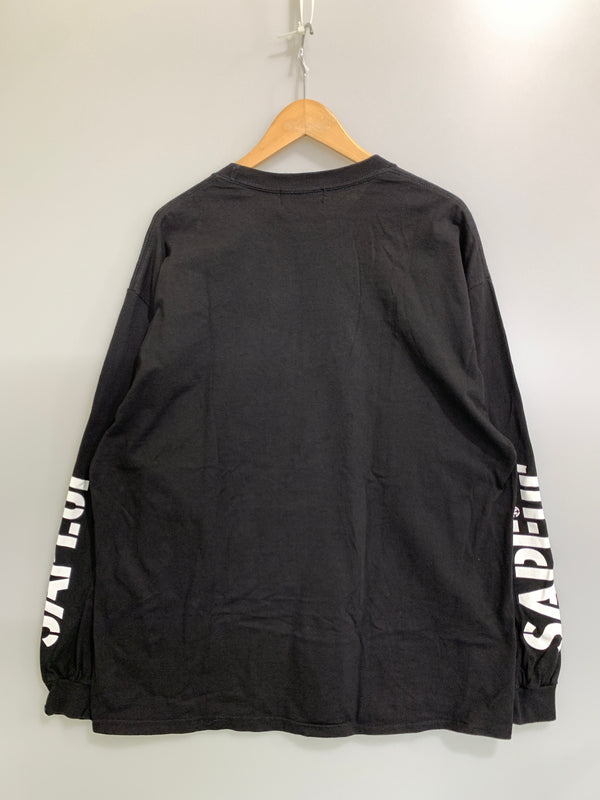 【中古品】【メンズ】 SAPEUR サプール LOGO LS TEE ロゴ ロングスリーブ ティー 長袖 Tシャツ 142-260728-hu-21-min サイズ：XL カラー：ブラック 万代Net店