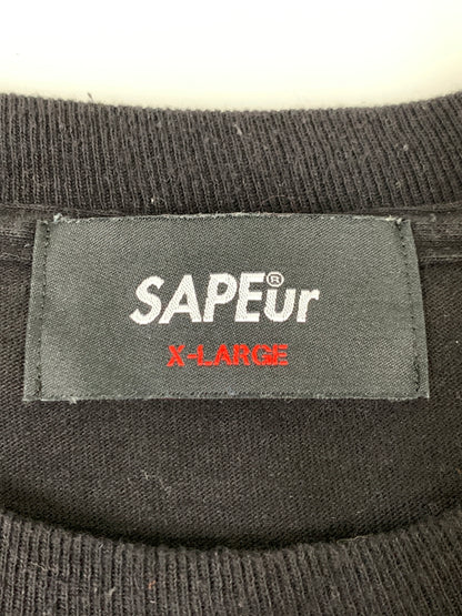 【中古品】【メンズ】 SAPEUR サプール LOGO LS TEE ロゴ ロングスリーブ ティー 長袖 Tシャツ 142-260728-hu-21-min サイズ：XL カラー：ブラック 万代Net店