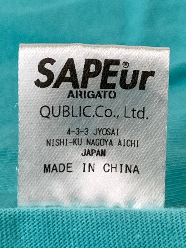 【中古品】【メンズ】 SAPEUR サプール CHERISH ＆ CO. SS TEE チェリッシュ アンド コー ショートスリーブ ティー 半袖 Tシャツ 142-260728-hu-29-min サイズ：XXL カラー：ターコイズブルー系 万代Net店