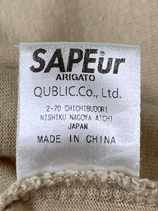 【中古品】【メンズ】 SAPEUR サプール STENCIL LOGO SS TEE ステンシル ロゴ ショートスリーブ ティー 半袖 Tシャツ 142-260728-hu-28-min サイズ：表記なし カラー：ベージュ 万代Net店