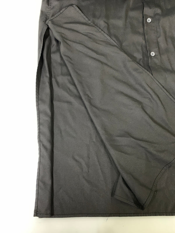 【中古品】【メンズ】 GROUND Y グラウンド ワイ TR VIYELLA ASYMMETERY SHIRT ティーアール ヴィエラ アシメトリー シャツ GM-B02-209 長袖 ロングスリーブ 140-260728-hu-09-min サイズ：3 カラー：ブラック 万代Net店