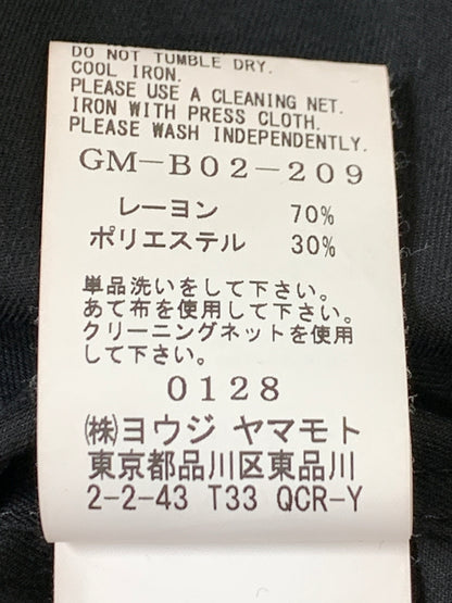 【中古品】【メンズ】 GROUND Y グラウンド ワイ TR VIYELLA ASYMMETERY SHIRT ティーアール ヴィエラ アシメトリー シャツ GM-B02-209 長袖 ロングスリーブ 140-260728-hu-09-min サイズ：3 カラー：ブラック 万代Net店