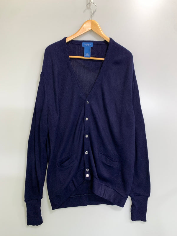 【中古品】【メンズ】 TOWN CRAFT タウンクラフト USA製 LS ACRYLIC CARDIGAN ロングスリーブ アクリル カーディガン ニット 146-260728-hu-17-min サイズ：L カラー：ネイビー系 万代Net店