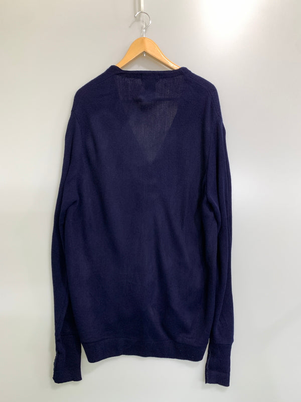 【中古品】【メンズ】 TOWN CRAFT タウンクラフト USA製 LS ACRYLIC CARDIGAN ロングスリーブ アクリル カーディガン ニット 146-260728-hu-17-min サイズ：L カラー：ネイビー系 万代Net店