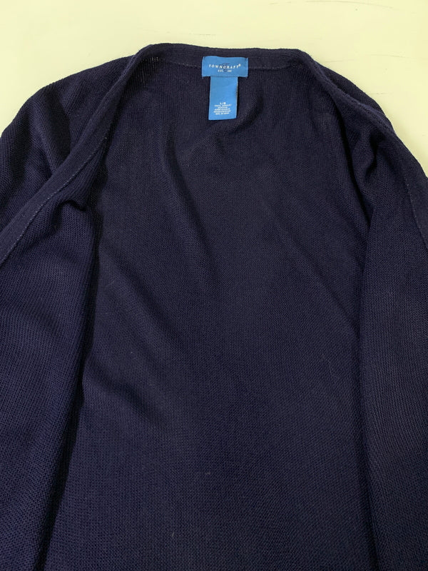 【中古品】【メンズ】 TOWN CRAFT タウンクラフト USA製 LS ACRYLIC CARDIGAN ロングスリーブ アクリル カーディガン ニット 146-260728-hu-17-min サイズ：L カラー：ネイビー系 万代Net店