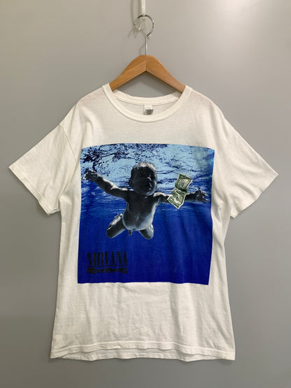【中古品】【メンズ】 M＆O GOLD エムアンドオー ゴールド NIRVANA NEVERMIND SS TEE ニルヴァーナ ネバーマインド ショートスリーブ ティー 半袖 Tシャツ 146-260728-hu-27-min サイズ：M カラー：ホワイト 万代Net店