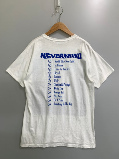【中古品】【メンズ】 M＆O GOLD エムアンドオー ゴールド NIRVANA NEVERMIND SS TEE ニルヴァーナ ネバーマインド ショートスリーブ ティー 半袖 Tシャツ 146-260728-hu-27-min サイズ：M カラー：ホワイト 万代Net店