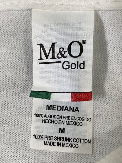 【中古品】【メンズ】 M＆O GOLD エムアンドオー ゴールド NIRVANA NEVERMIND SS TEE ニルヴァーナ ネバーマインド ショートスリーブ ティー 半袖 Tシャツ 146-260728-hu-27-min サイズ：M カラー：ホワイト 万代Net店