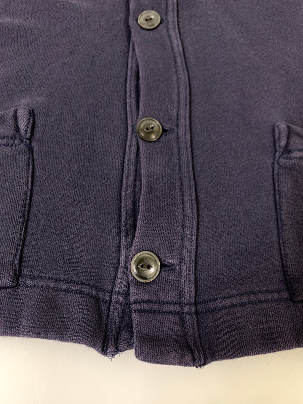 【中古品】【メンズ】 POLO RALPH LAUREN ポロ ラルフローレン 90S LS SWEAT CARDIGAN 90年代 ロングスリーブ スウェット カーディガン 146-260728-hu-18-min サイズ：L カラー：ネイビー(色あせ) 万代Net店