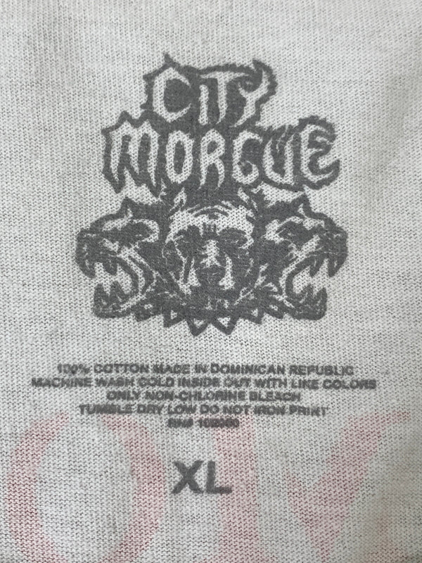 【現状渡し品】【メンズ】 CITY MORGUE シティ モルグ DEAD ON ARRIVAL SS TOUR TEE デッド オン アライバル ショートスリーブ ツアー ティー 半袖 Tシャツ 146-260728-hu-24-min サイズ：XL カラー：ホワイト 万代Net店