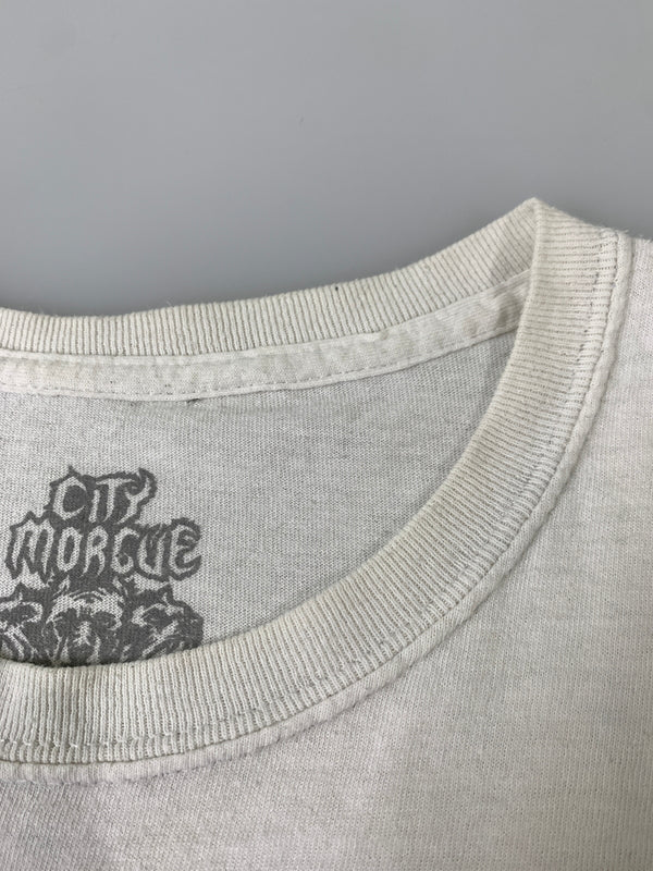 【現状渡し品】【メンズ】 CITY MORGUE シティ モルグ DEAD ON ARRIVAL SS TOUR TEE デッド オン アライバル ショートスリーブ ツアー ティー 半袖 Tシャツ 146-260728-hu-24-min サイズ：XL カラー：ホワイト 万代Net店