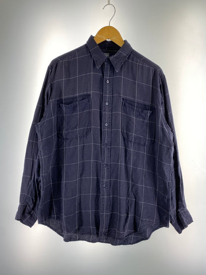 【中古品】【メンズ】 POLO RALPH LAUREN ポロ ラルフローレン 90S LS RAYON SHIRT 90年代 長袖 レーヨンシャツ トップス 146-260727-jt-03-min サイズ：M カラー：ネイビー 万代Net店
