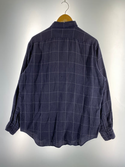 【中古品】【メンズ】 POLO RALPH LAUREN ポロ ラルフローレン 90S LS RAYON SHIRT 90年代 長袖 レーヨンシャツ トップス 146-260727-jt-03-min サイズ：M カラー：ネイビー 万代Net店
