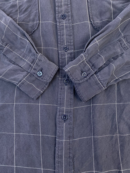 【中古品】【メンズ】 POLO RALPH LAUREN ポロ ラルフローレン 90S LS RAYON SHIRT 90年代 長袖 レーヨンシャツ トップス 146-260727-jt-03-min サイズ：M カラー：ネイビー 万代Net店