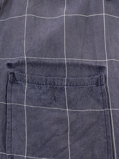 【中古品】【メンズ】 POLO RALPH LAUREN ポロ ラルフローレン 90S LS RAYON SHIRT 90年代 長袖 レーヨンシャツ トップス 146-260727-jt-03-min サイズ：M カラー：ネイビー 万代Net店