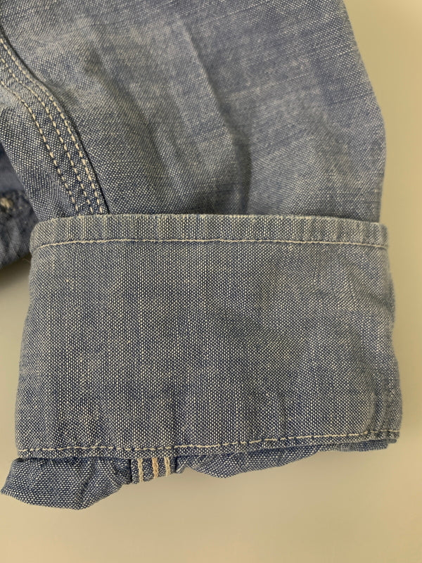 【中古品】【メンズ】 RRL ダブルアールエル LS シャンブレーシャツ ロングスリーブ 長袖シャツ 145-260728-hu-22-min サイズ：M カラー：ライトブルー系 万代Net店