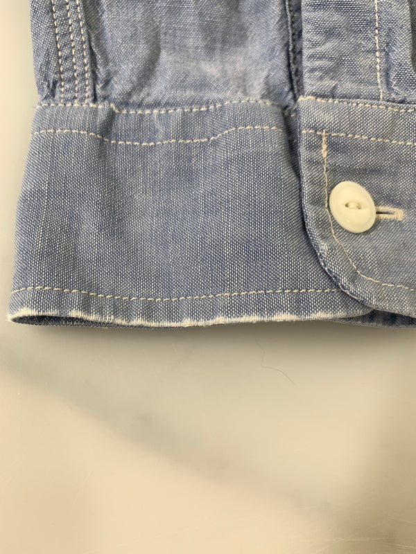 【中古品】【メンズ】 RRL ダブルアールエル LS シャンブレーシャツ ロングスリーブ 長袖シャツ 145-260728-hu-22-min サイズ：M カラー：ライトブルー系 万代Net店
