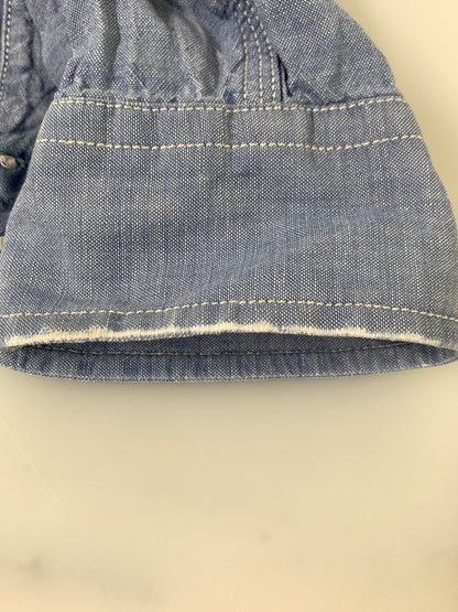 【中古品】【メンズ】 RRL ダブルアールエル LS シャンブレーシャツ ロングスリーブ 長袖シャツ 145-260728-hu-22-min サイズ：M カラー：ライトブルー系 万代Net店