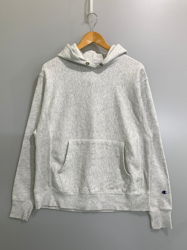 【中古品】【メンズ】 CHAMPION チャンピオン REVERSE WEAVE 目無し LS HOODED リバースウィーブ ロングスリーブ フーデッド パーカー フーディ 146-260728-hu-30-min サイズ：M カラー：ライトグレー 万代Net店