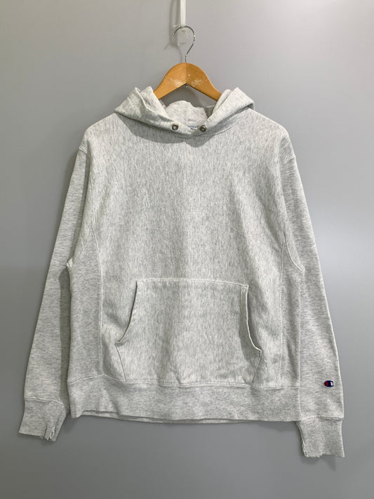【中古品】【メンズ】 CHAMPION チャンピオン REVERSE WEAVE 目無し LS HOODED リバースウィーブ ロングスリーブ フーデッド パーカー フーディ 146-260728-hu-30-min サイズ：M カラー：ライトグレー 万代Net店