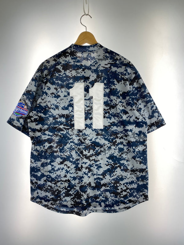 【中古品】【メンズ】 SUPREME SUPREME 25年 S LOGO BASEBALL HENLEY Sロゴ べースボール ヘンリー Tシャツ トップス 149-260727-jt-07-min サイズ：M カラー：ネイビー系デジカモ 万代Net店