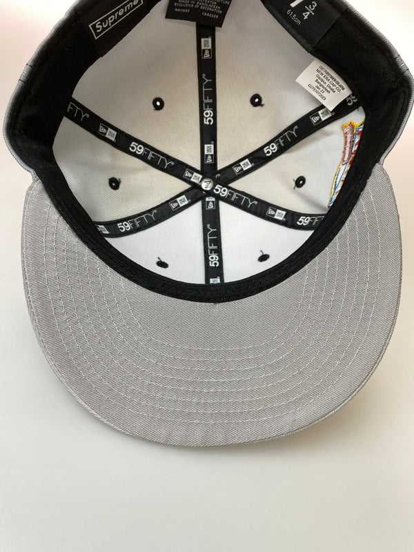 【中古品】【メンズ】 SUPREME シュプリーム ×NEW ERA ニューエラ 23SS GRADIENT BOX LOGO CAP キャップ 帽子 185-260729-AS-67-min サイズ：7 3/4 61.5cm カラー：グレー 万代Net店