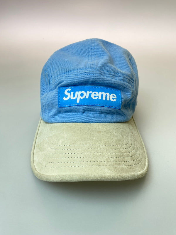 【中古品】【メンズ】 SUPREME シュプリーム 23SS SUEDE VISOR CAMP CAP キャップ 帽子 185-260729-AS-69-min カラー：ライトブルー 万代Net店