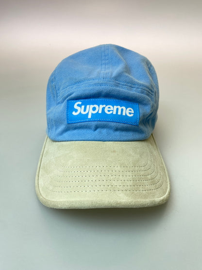 【中古品】【メンズ】 SUPREME シュプリーム 23SS SUEDE VISOR CAMP CAP キャップ 帽子 185-260729-AS-69-min カラー：ライトブルー 万代Net店