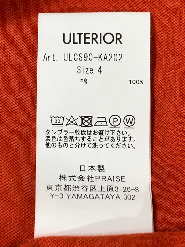 【中古品】【メンズ】 ULTERIOR アルテリア ULCS90-KA202 ツイステッドソフト 天竺 ヘンリーネック 長袖Tシャツ ロングスリーブ 140-260729-AS-16-min サイズ：4 カラー：オレンジ 万代Net店