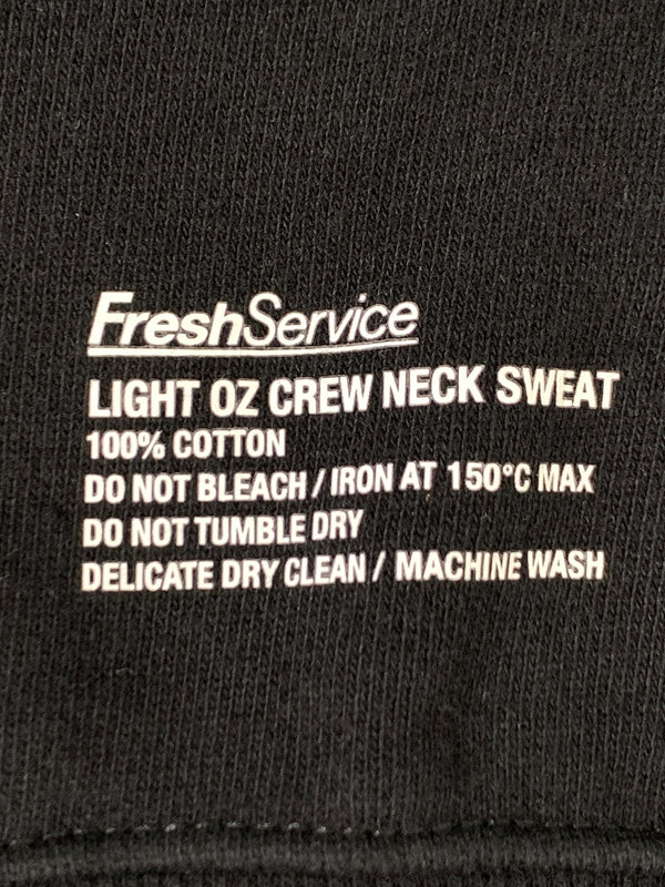 【中古品】【メンズ】 FRESH SERVICE フレッシュサービス ×ACTUAL SOURCE アクチュアルソース FSW-23-SW-228AS CREW NECK SWEAT スウェット トレーナー 140-260729-AS-18-min サイズ：L カラー：ブラック 万代Net店