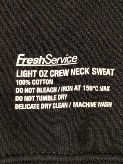 【中古品】【メンズ】 FRESH SERVICE フレッシュサービス ×ACTUAL SOURCE アクチュアルソース FSW-23-SW-228AS CREW NECK SWEAT スウェット トレーナー 140-260729-AS-18-min サイズ：L カラー：ブラック 万代Net店