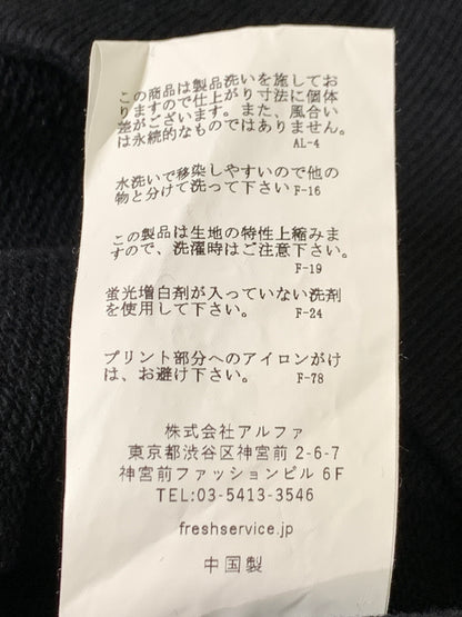 【中古品】【メンズ】 FRESH SERVICE フレッシュサービス ×ACTUAL SOURCE アクチュアルソース FSW-23-SW-228AS CREW NECK SWEAT スウェット トレーナー 140-260729-AS-18-min サイズ：L カラー：ブラック 万代Net店