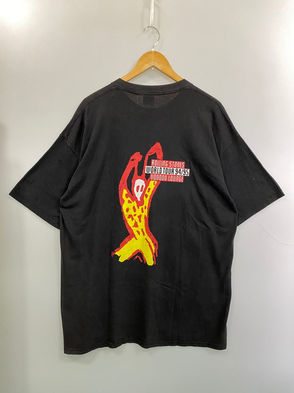 【現状渡し品】【メンズ】 THE ROLLING STONES ローリングストーンズ 90's VOODOO LOUNGE WORLD TOUR 94-95 TEE 90年代 ショートスリーブTシャツ 半袖Tシャツ トップス 146-260731-yn-03-min サイズ：XXL カラー：ブラック 万代Net店