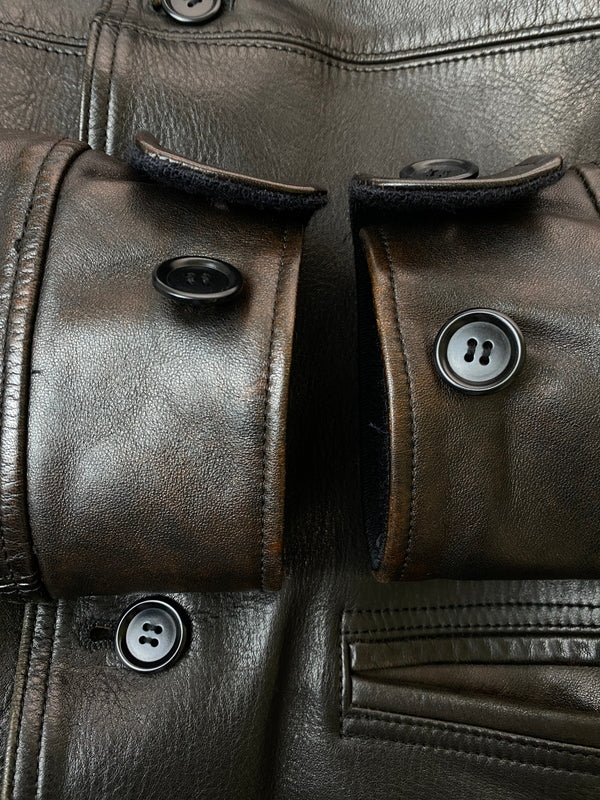 【中古品】【メンズ】 TENDERLOIN テンダーロイン GENUINE HORSEHIDE CAR COAT カーコート アウター 142-260731-yn-11-min サイズ：M カラー：ダークブラウン 万代Net店