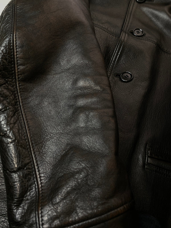 【中古品】【メンズ】 TENDERLOIN テンダーロイン GENUINE HORSEHIDE CAR COAT カーコート アウター 142-260731-yn-11-min サイズ：M カラー：ダークブラウン 万代Net店
