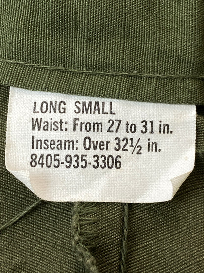 【中古品】【メンズ】 U.S.ARMY アメリカ陸軍 60's JUNGLE FATIGUE PANTS DSA100-68-C-2358 60年代 ジャングルファティーグパンツ ボトムス 157-260731-yn-10-min サイズ：LONG SMALL カラー：オリーブグリーン 万代Net店