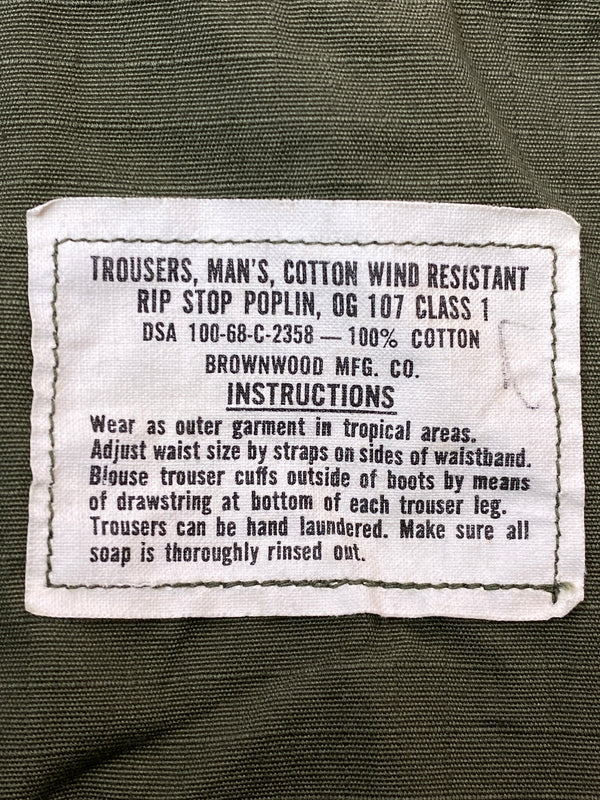 【中古品】【メンズ】 U.S.ARMY アメリカ陸軍 60's JUNGLE FATIGUE PANTS DSA100-68-C-2358 60年代 ジャングルファティーグパンツ ボトムス 157-260731-yn-10-min サイズ：LONG SMALL カラー：オリーブグリーン 万代Net店