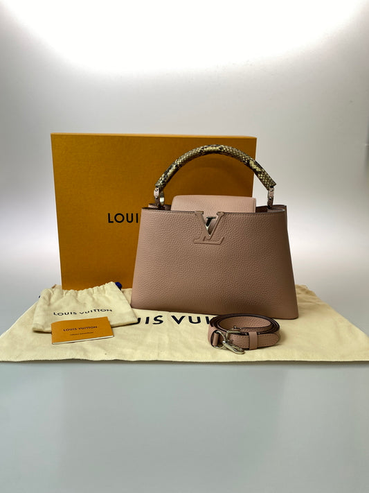 【中古品】【レディース】 LOUIS VUITTON ルイ・ヴィトン N92802 カプシーヌ MM ハンドバッグ カバン 179-260729-AS-49-min カラー：ピンクベージュ 万代Net店