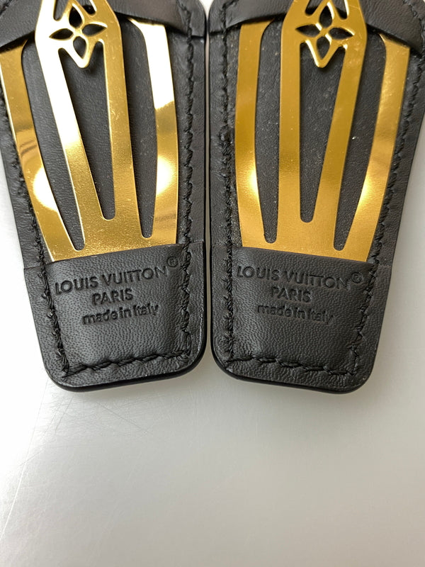 【中古品】【レディース】 LOUIS VUITTON ルイ・ヴィトン MO1442 バレッタLV バックステージ ヘアクリップ ヘアアクセサリー 179-260729-AS-53-min カラー：ブラック 万代Net店