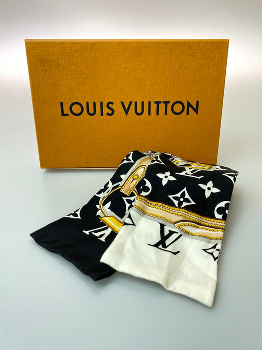【中古品】【レディース】 LOUIS VUITTON ルイ・ヴィトン M78656 バンドー モノグラム コンフィデンシャル スカーフ 179-260729-AS-54-min カラー：ブラック/ホワイト 万代Net店