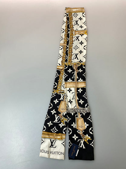 【中古品】【レディース】 LOUIS VUITTON ルイ・ヴィトン M78656 バンドー モノグラム コンフィデンシャル スカーフ 179-260729-AS-54-min カラー：ブラック/ホワイト 万代Net店