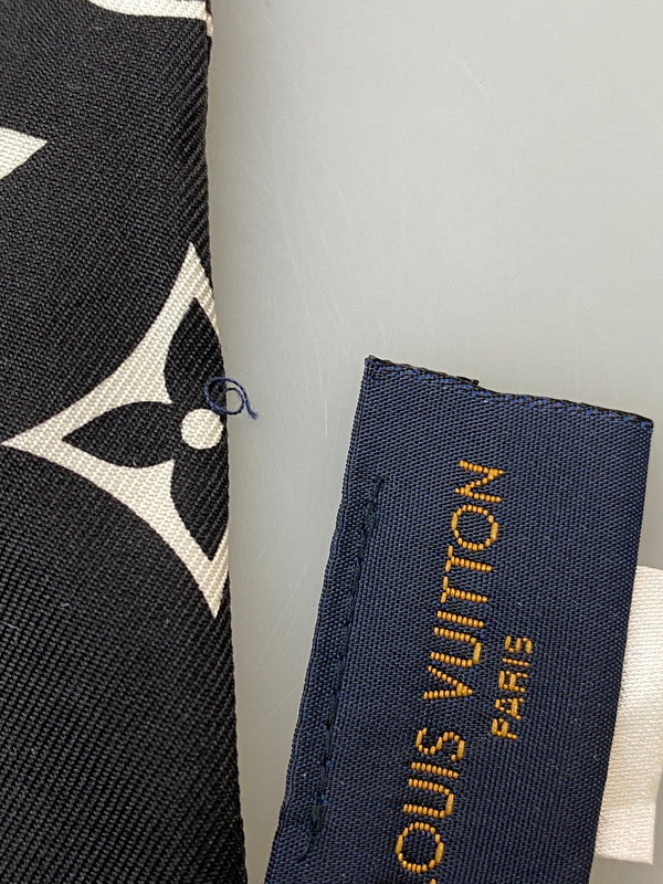 【中古品】【レディース】 LOUIS VUITTON ルイ・ヴィトン M78656 バンドー モノグラム コンフィデンシャル スカーフ 179-260729-AS-54-min カラー：ブラック/ホワイト 万代Net店