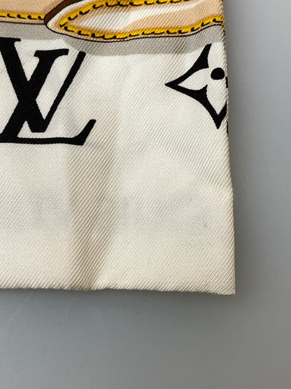 【中古品】【レディース】 LOUIS VUITTON ルイ・ヴィトン M78656 バンドー モノグラム コンフィデンシャル スカーフ 179-260729-AS-54-min カラー：ブラック/ホワイト 万代Net店