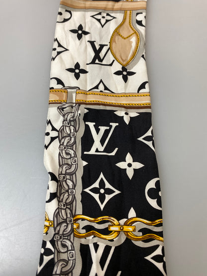 【中古品】【レディース】 LOUIS VUITTON ルイ・ヴィトン M78656 バンドー モノグラム コンフィデンシャル スカーフ 179-260729-AS-54-min カラー：ブラック/ホワイト 万代Net店