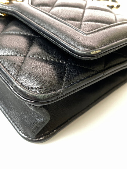 【中古品】【レディース】 CHANEL シャネル マトラッセ クラシック チェーンウォレット ショルダーバッグ カバン 180-260729-AS-48-min カラー：ブラック 万代Net店