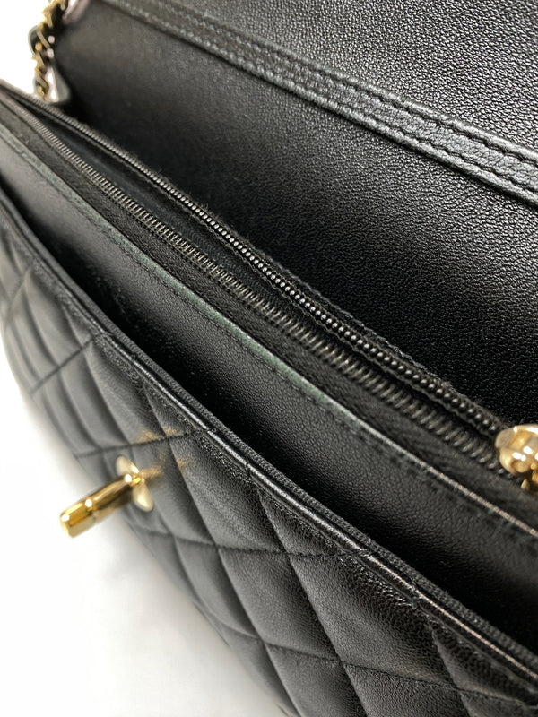 【中古品】【レディース】 CHANEL シャネル マトラッセ クラシック チェーンウォレット ショルダーバッグ カバン 180-260729-AS-48-min カラー：ブラック 万代Net店